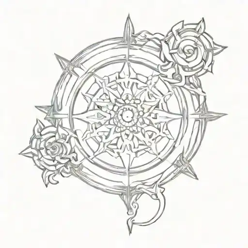 wheel of dharma tattoo design idea