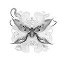 A dotwork tattoo of a sensual quote from a SMUT book surrounded by snake and moth motifs, symbolizing passion and freedom of expression tattoo design idea