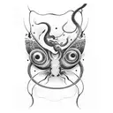 A dotwork tattoo of a sensual quote from a SMUT book surrounded by snake and moth motifs, symbolizing passion and freedom of expression tattoo design idea