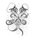 A dotwork tattoo of a sensual quote from a SMUT book surrounded by snake and moth motifs, symbolizing passion and freedom of expression tattoo design idea