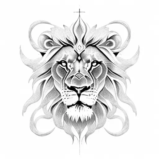 Lion designed by persian empire  tattoo design idea