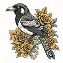 miss magpie tattoo design idea