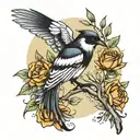 miss magpie tattoo design idea