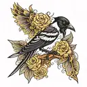 miss magpie tattoo design idea