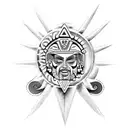 aquarius aztec  tattoo design idea