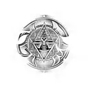 aquarius aztec  tattoo design idea