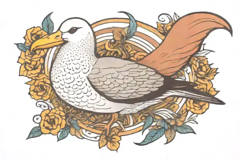albatross bird tattoo design idea