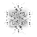 initials intertwined  tattoo design idea