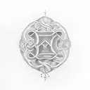 initials intertwined  tattoo design idea