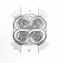 initials intertwined  tattoo design idea