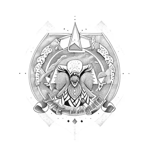 eine hälfte deutscher Adler und die andere hälfte rumänischer adler tattoo design idea