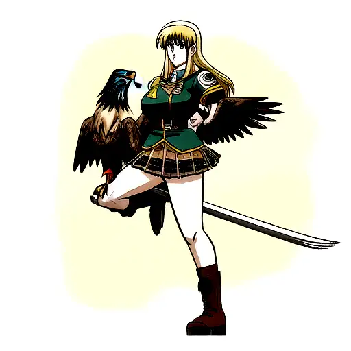 Golden eagle tattoo design idea