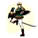 Golden eagle tattoo design idea