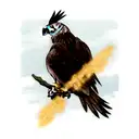 Golden eagle tattoo design idea