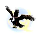 Golden eagle tattoo design idea