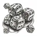 2 dices  tattoo design idea
