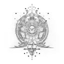 motorcycle shifting gear pattern tattoo design idea