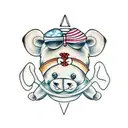 teddy bear tattoo design idea