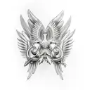 Icarus and athena tattoo design idea