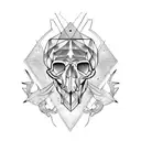 animal skull tattoo design idea