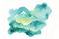 Nepal Mountain ranges tattoo design idea