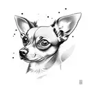 max with chihuahua ears tattoo design idea