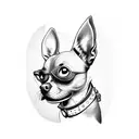 max with chihuahua ears tattoo design idea