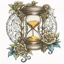hourglass clocks depicting 11:03 tattoo design idea