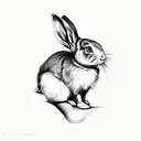 Rabbit and turtle  tattoo design idea