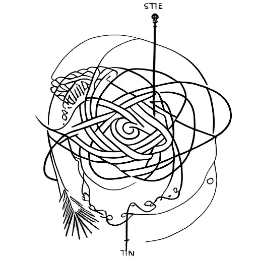 red string of fate tattoo design idea