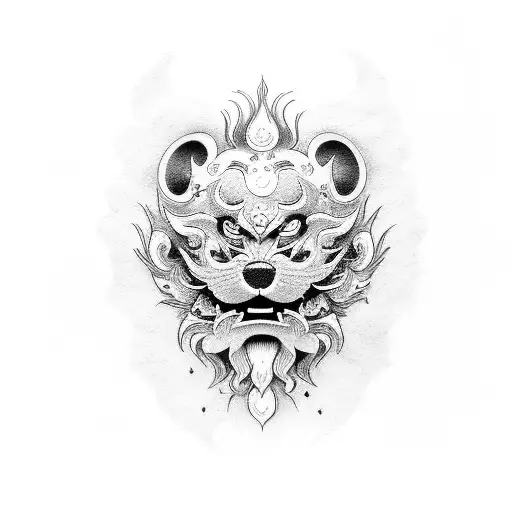 Foo Dog tattoo design idea