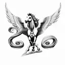 pegasus horse with wings tattoo design idea