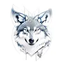 wolf head dragon tattoo design idea