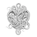 tentacle wraps around the heart tattoo design idea