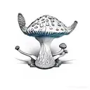 magic mushroom  tattoo design idea