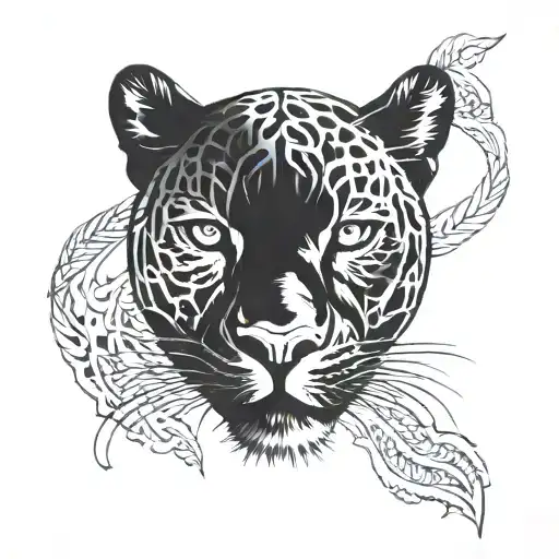 panther face tattoo tattoo design idea