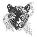 panther face tattoo tattoo design idea