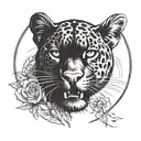 panther face tattoo tattoo design idea