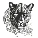 panther face tattoo tattoo design idea