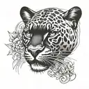 panther face tattoo tattoo design idea