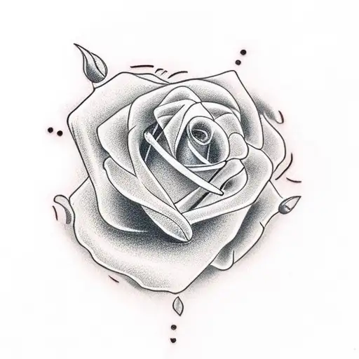 wedding rings and roses with the words "'Til death do us part" tattoo design idea