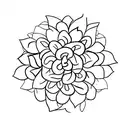 An intricately designed flower with each petal representing a different aspect of anxiety tattoo design idea