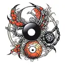 Yin and Yang spider tattoo design idea