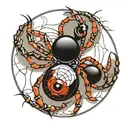 Yin and Yang spider tattoo design idea