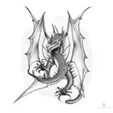 smaug dragon tattoo design idea