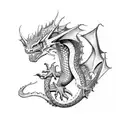 smaug dragon tattoo design idea