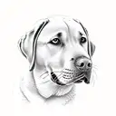 Labrador retriever tattoo design idea