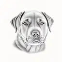 Labrador retriever tattoo design idea