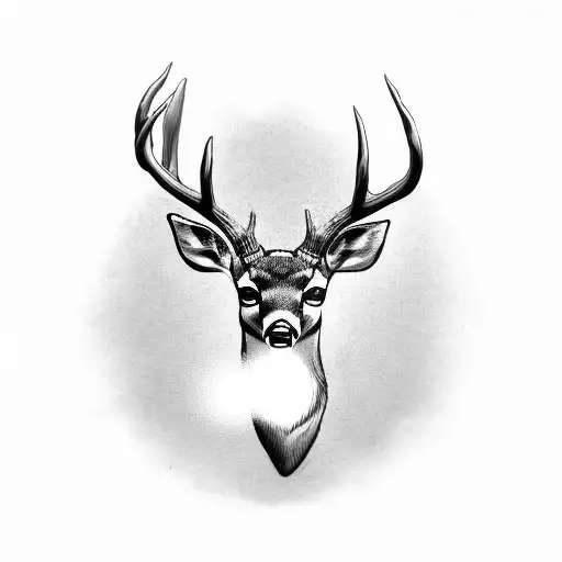 deer with Hammer on his head tattoo design idea