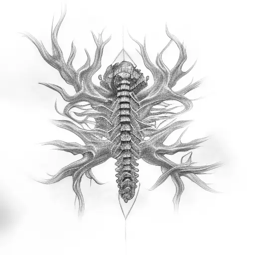 Spinal cord tattoo design idea